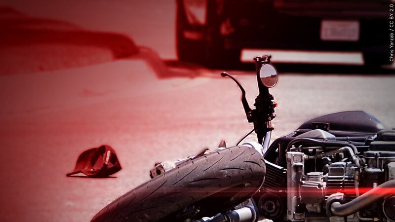 Motorcycle crash graphic
