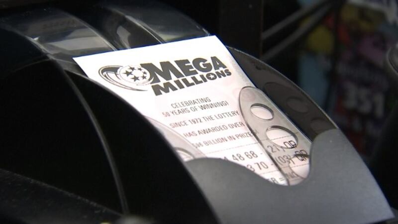 Mega Millions ticket being printed