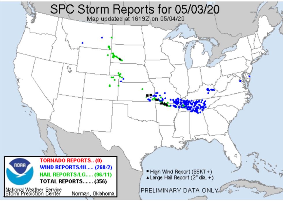 A bowing storm system swept across portions of the Central Plains and Mid-Atlantic yesterday,...