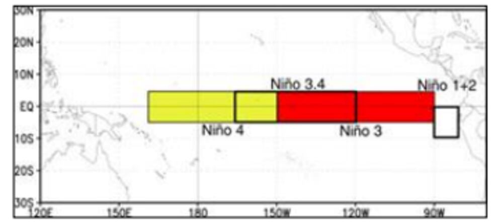 Visual view of where data is recorded for keep track of sea surface temperatures associated...