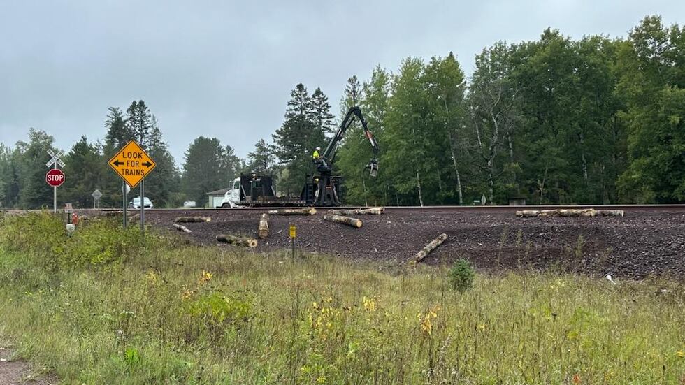 Train vs logging truck crash in Brimson