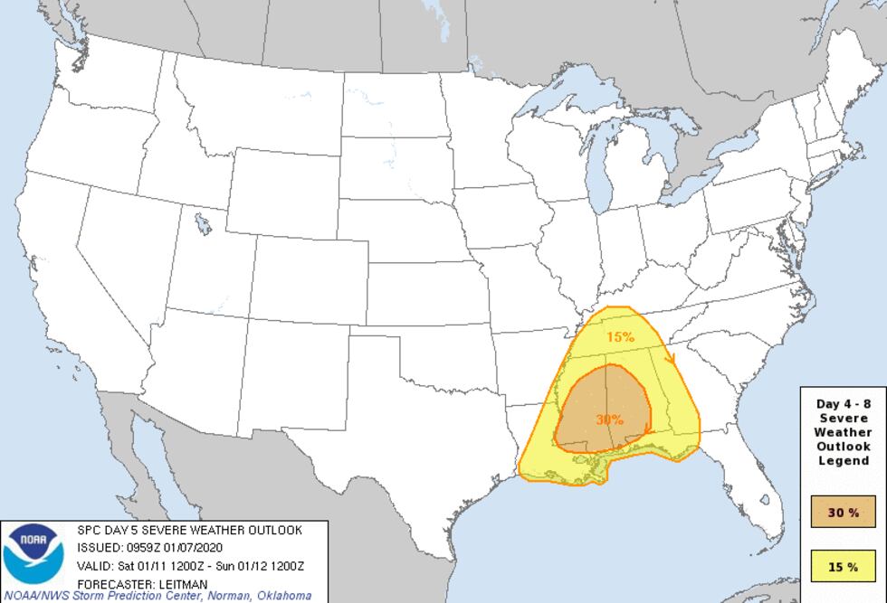 Another round of severe weather is expected for the Deep South this weekend. It is not...