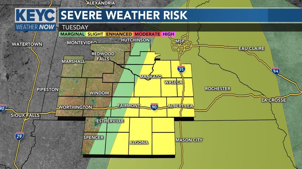 Severe weather is possible today, May 26th ,2020 for our counties mainly east of 169. Main...