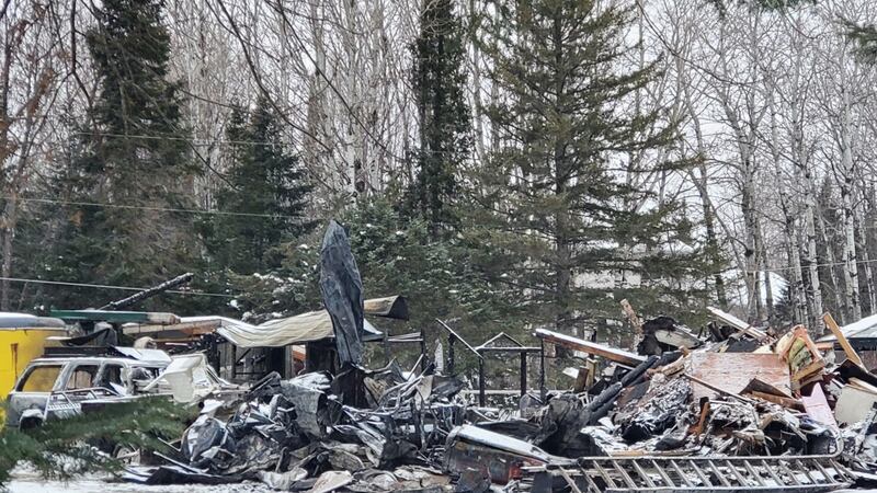The home and garage are considered a total loss.