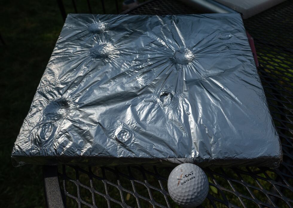 If you would like to practice or do an experiment on your hail pad you can. Using a golf ball,...